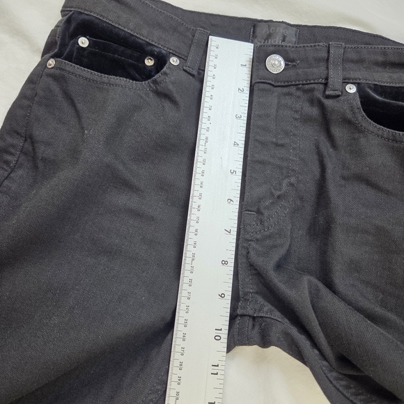 Acne Studios Acne Row Black Velvet Women's Jeans Size 28 Made in Italy - Picture 9 of 13